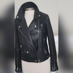 BLANK NYC M MOTO JACKET BLACK FAUX LEATHER New No Tags Sophisticated Elegance